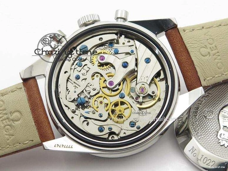 0508 Supportive Speedmaster Professional The Moon Watch on Brown Asso Strap Asian Manual Winding Chronograph Movement 8288